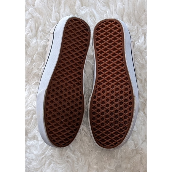 Van's | Sneakers Off The Wall Light Tan Lace Up Round Toe Women Size 9 - Picture 8 of 9